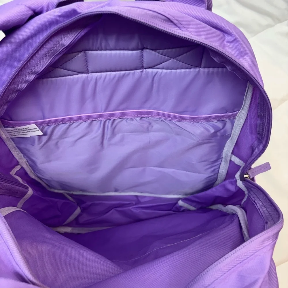 NWT Purple Backpack with Mesh Pockets Holds 15” laptop